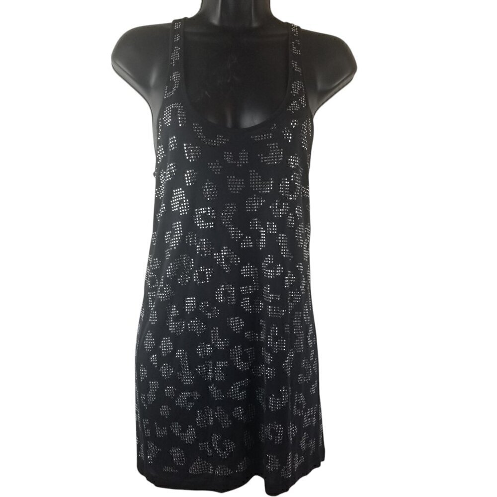 Torn by Ronny Kobo Women's Razor Back 100% Modal Rhinestone Tank Top Sz S